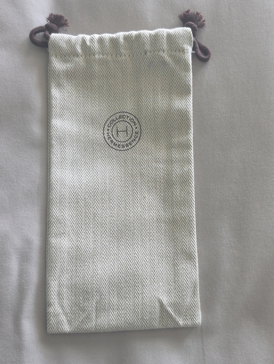 Hermes Other - Hermes Cream Drawstring Toiletry Pouch with Brown Cord